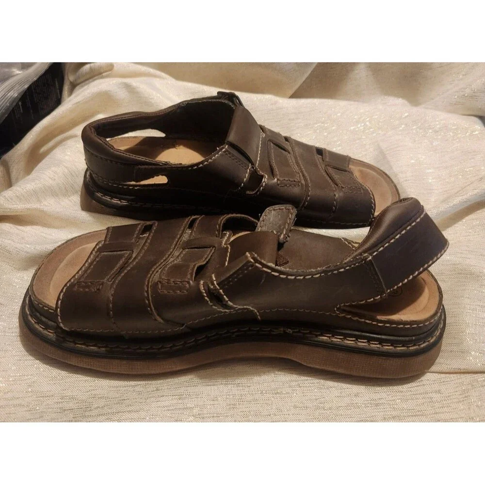 Vintage Faded Glory Fisherman Michigan Platform Sandals Mens Brown Y2K Chunky 13